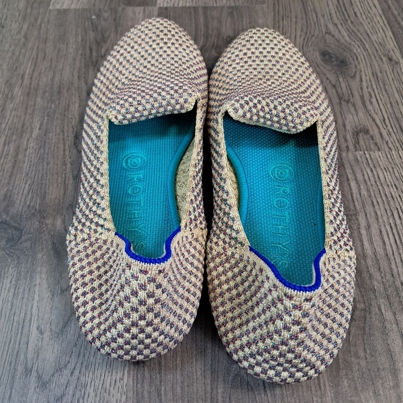 Rothy's The Round Womens 7.5 Multi Metallic Slip On Flats - Limited Edition - Picture 4 of 6